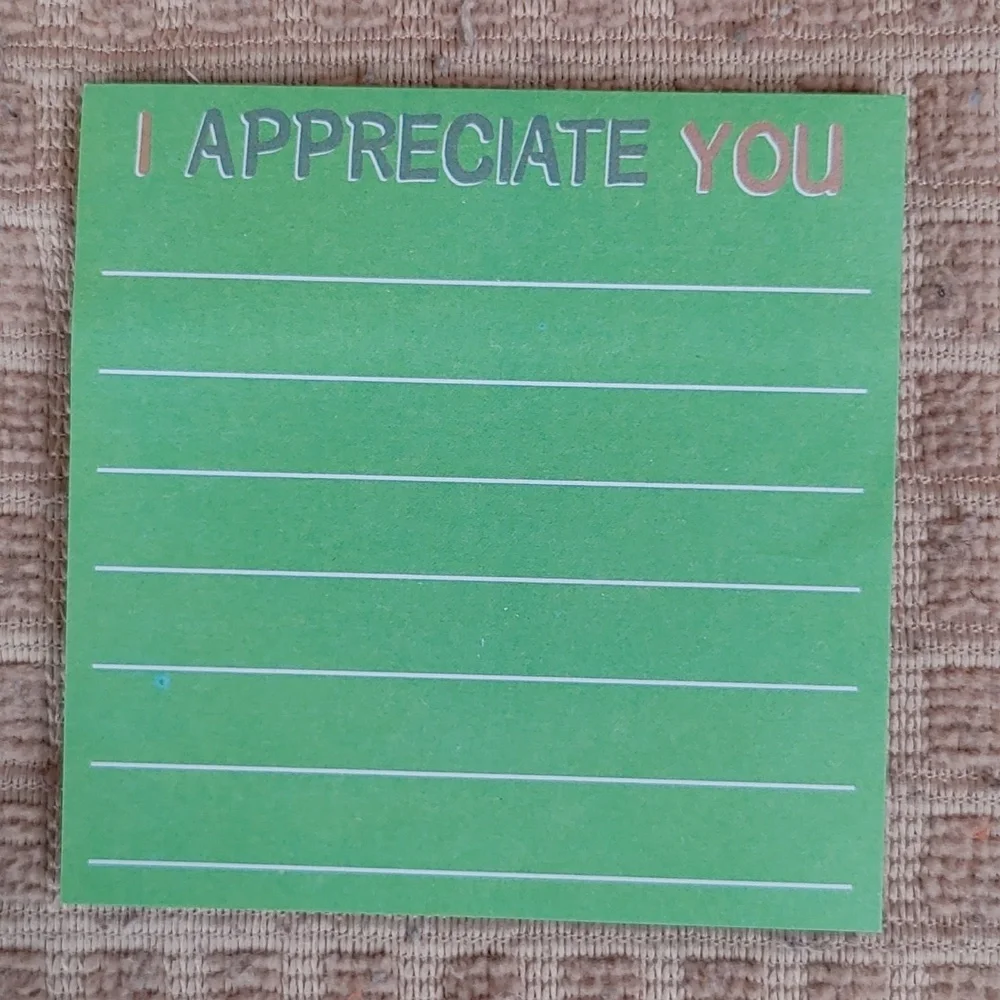 Colorful Appreciation Motivational Notepads Set of 6